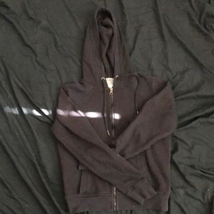 Black champion zip up sweatshirt